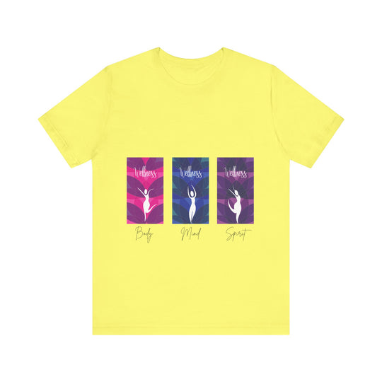 Wellness Body Mind Spirit Unisex Jersey Short Sleeve Tee