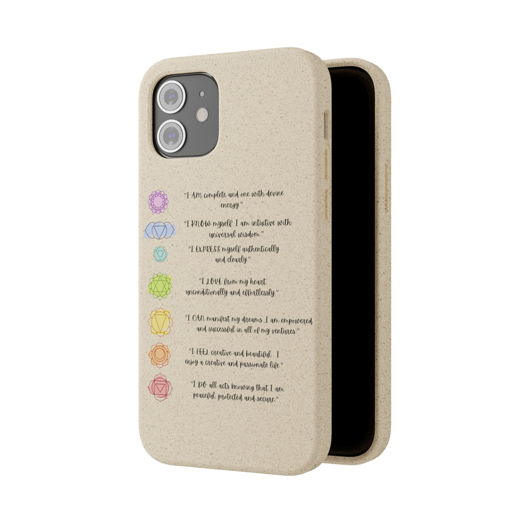 Chakra Affirmations Biodegradable Case