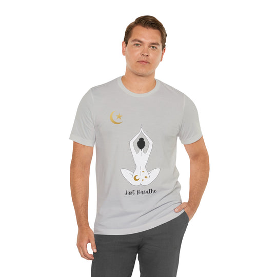 Just Breathe Moon Unisex Jersey Short Sleeve Tee
