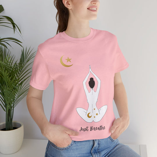 Just Breathe Moon Unisex Jersey Short Sleeve Tee