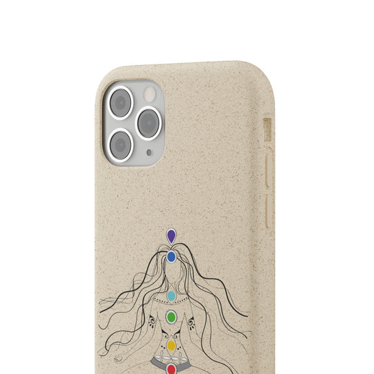 Whimsical Chakra Girl Biodegradable Case