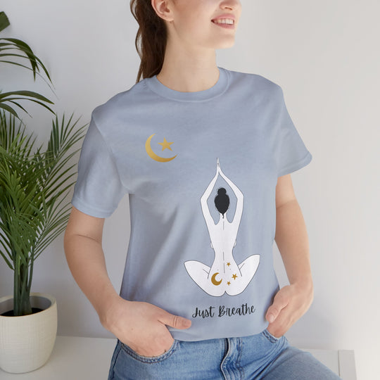 Just Breathe Moon Unisex Jersey Short Sleeve Tee