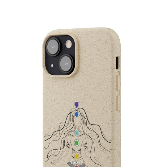 Whimsical Chakra Girl Biodegradable Case
