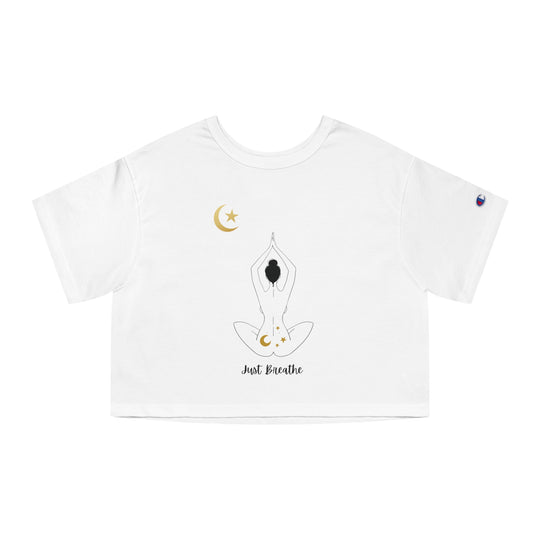 Just Breathe Moon Champion Women's Heritage Cropped T-Shirt