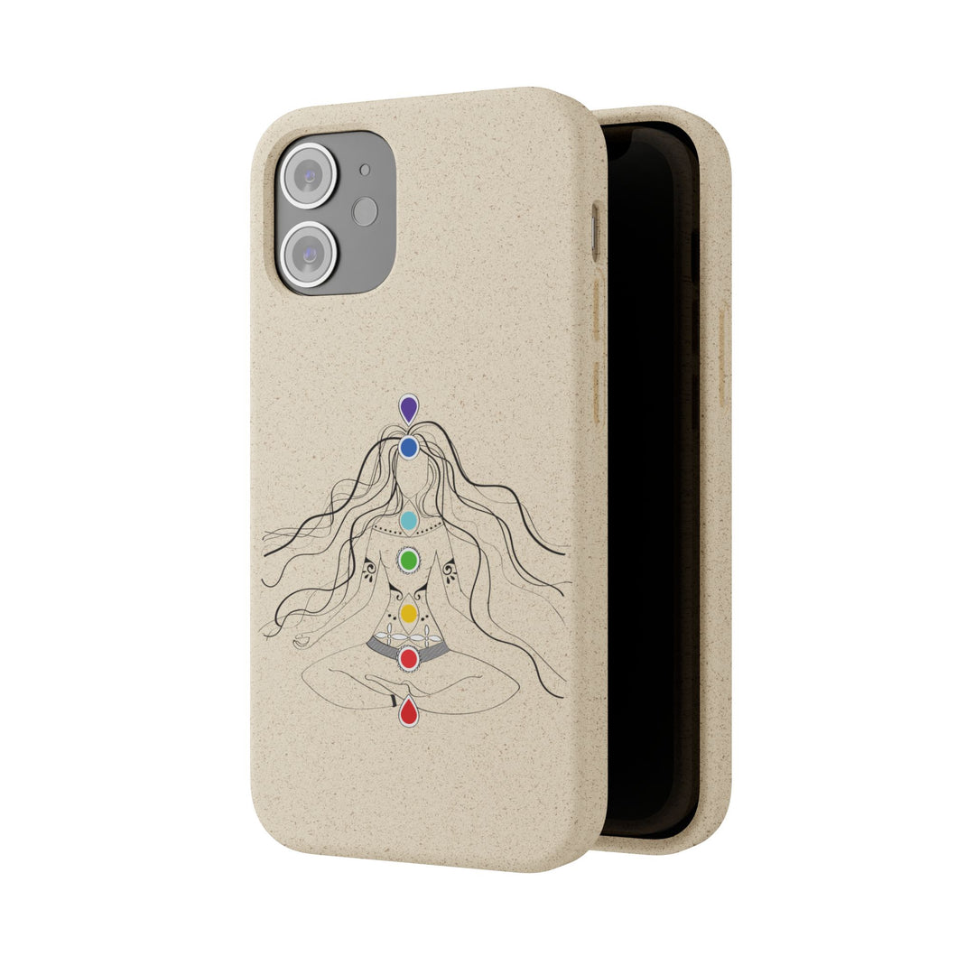 Whimsical Chakra Girl Biodegradable Case