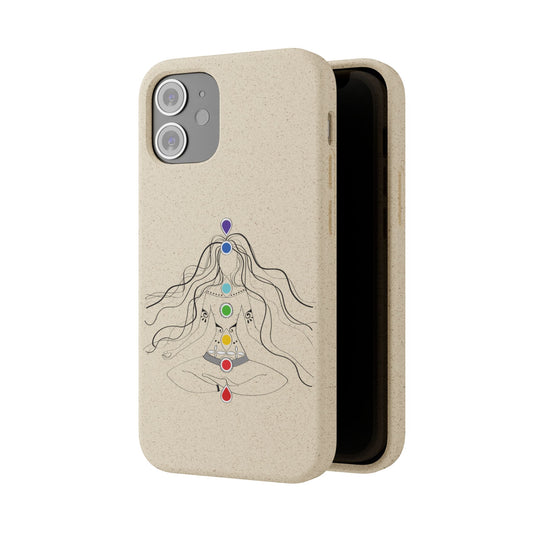 Whimsical Chakra Girl Biodegradable Case
