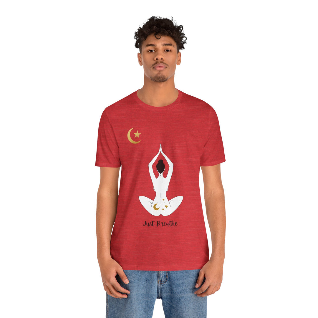 Just Breathe Moon Unisex Jersey Short Sleeve Tee