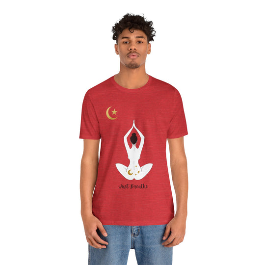 Just Breathe Moon Unisex Jersey Short Sleeve Tee