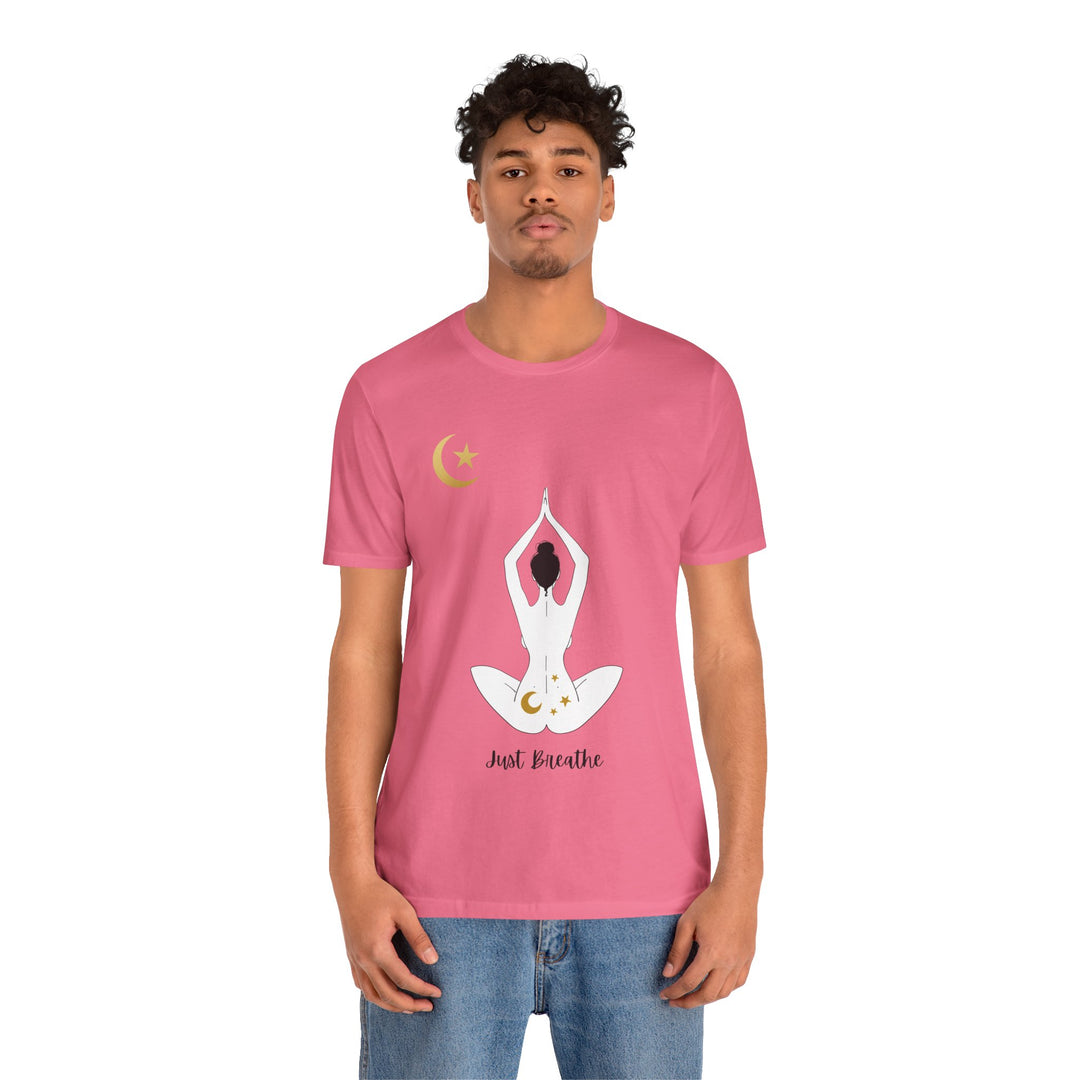 Just Breathe Moon Unisex Jersey Short Sleeve Tee