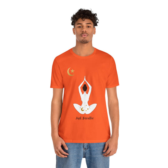 Just Breathe Moon Unisex Jersey Short Sleeve Tee