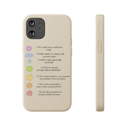 Chakra Affirmations Biodegradable Case