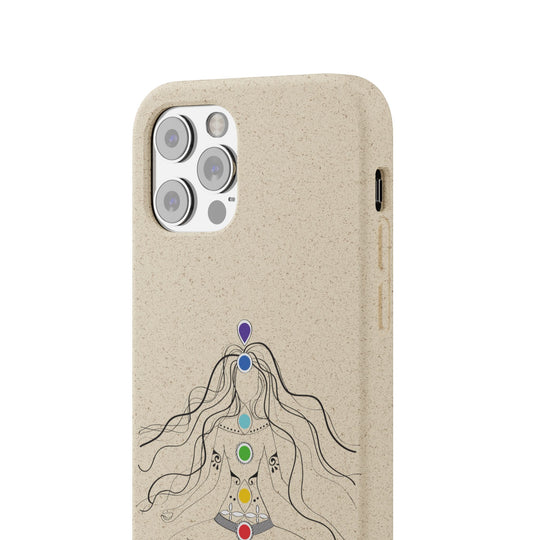 Whimsical Chakra Girl Biodegradable Case