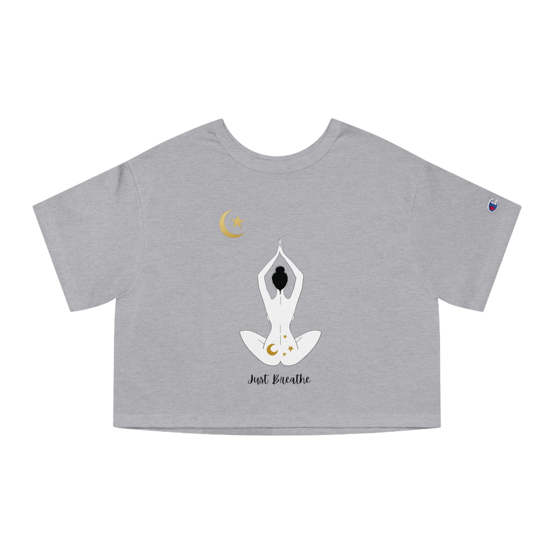 Just Breathe Moon Champion Women's Heritage Cropped T-Shirt