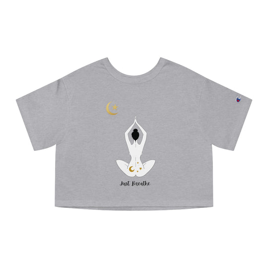 Just Breathe Moon Champion Women's Heritage Cropped T-Shirt