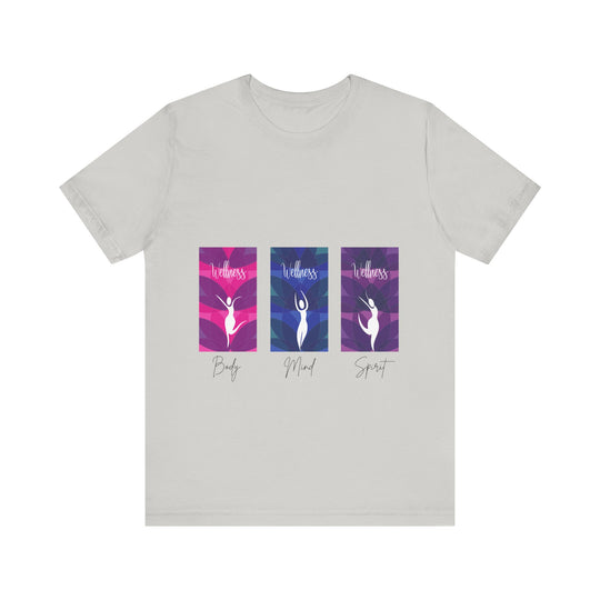 Wellness Body Mind Spirit Unisex Jersey Short Sleeve Tee