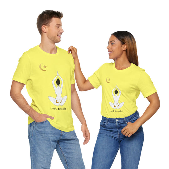 Just Breathe Moon Unisex Jersey Short Sleeve Tee
