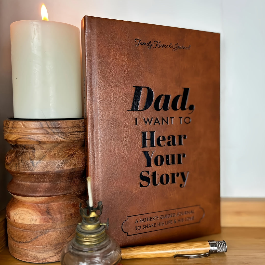 Vintage Leather Notebook - Mom And Dad Notebook