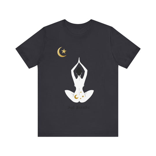 Just Breathe Moon Unisex Jersey Short Sleeve Tee