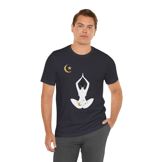 Just Breathe Moon Unisex Jersey Short Sleeve Tee