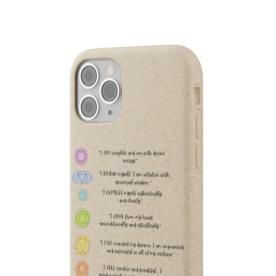 Chakra Affirmations Biodegradable Case