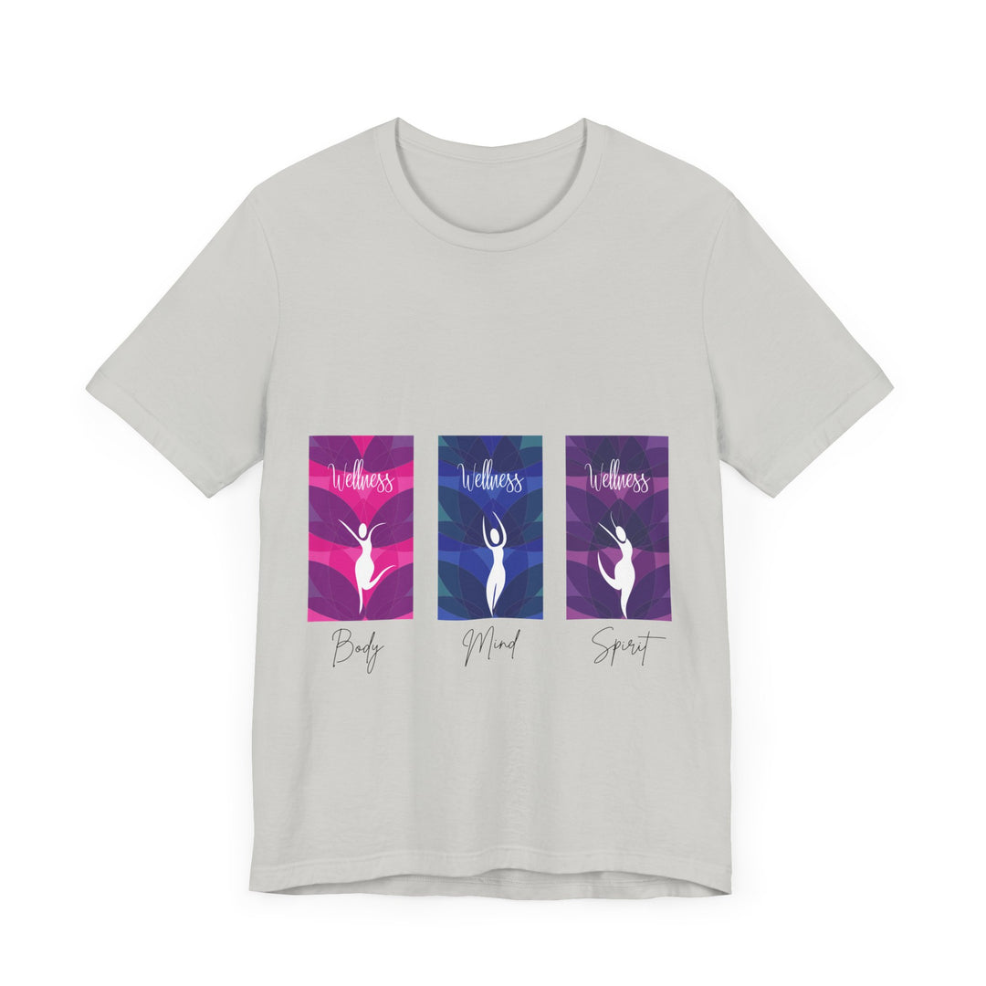 Wellness Body Mind Spirit Unisex Jersey Short Sleeve Tee