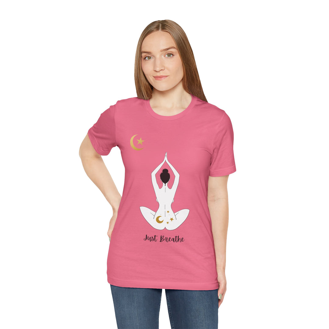 Just Breathe Moon Unisex Jersey Short Sleeve Tee
