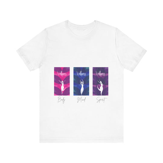 Wellness Body Mind Spirit Unisex Jersey Short Sleeve Tee