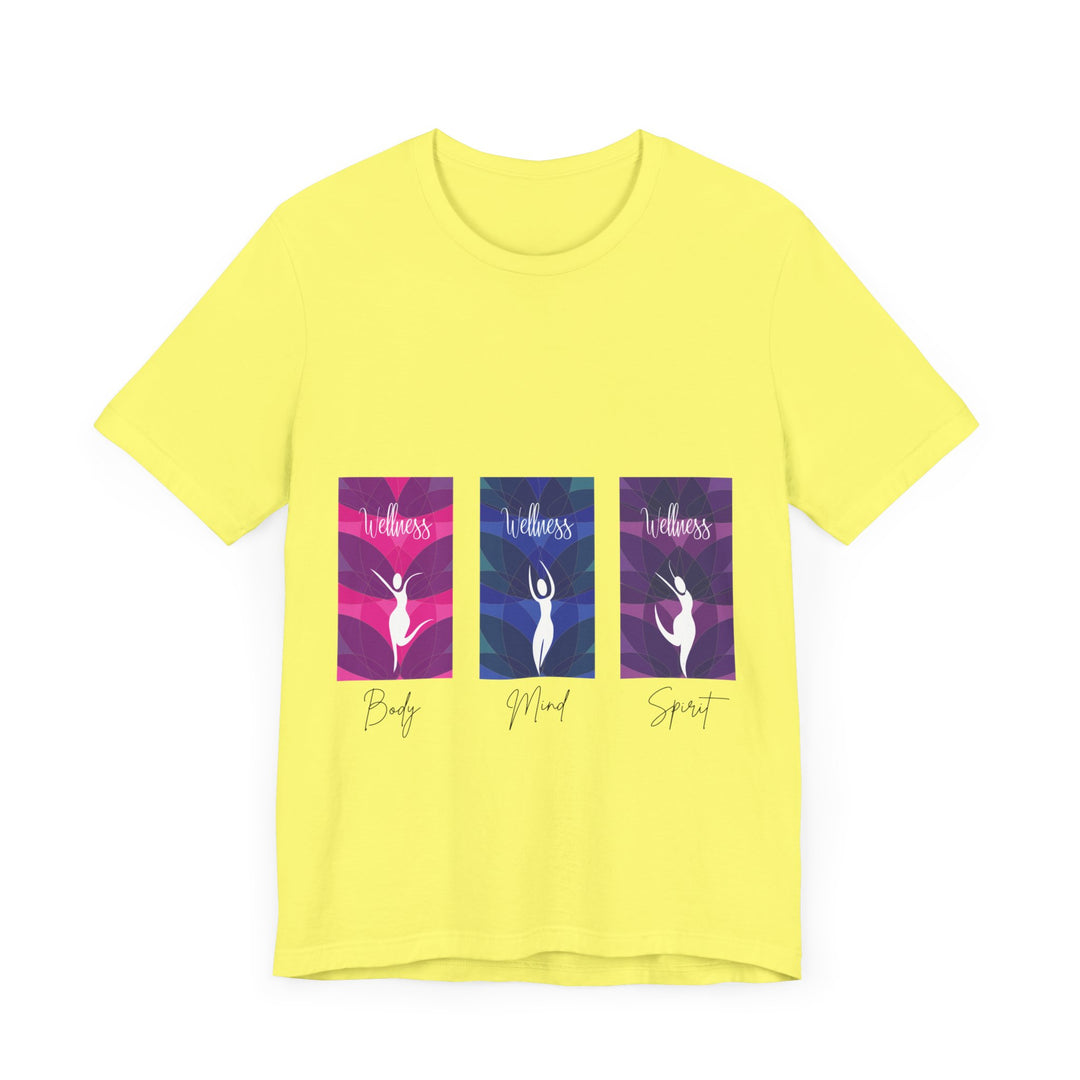 Wellness Body Mind Spirit Unisex Jersey Short Sleeve Tee