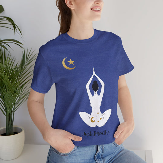 Just Breathe Moon Unisex Jersey Short Sleeve Tee