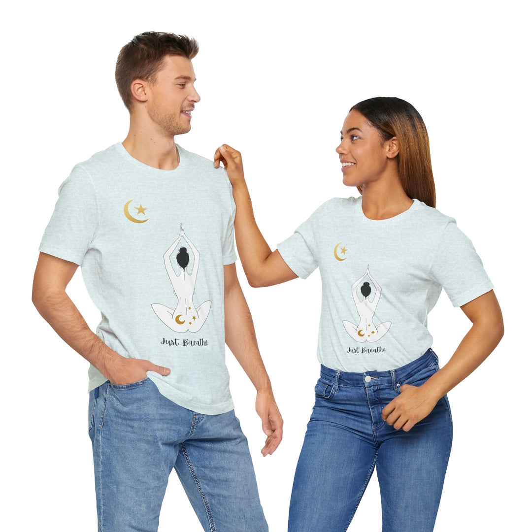 Just Breathe Moon Unisex Jersey Short Sleeve Tee