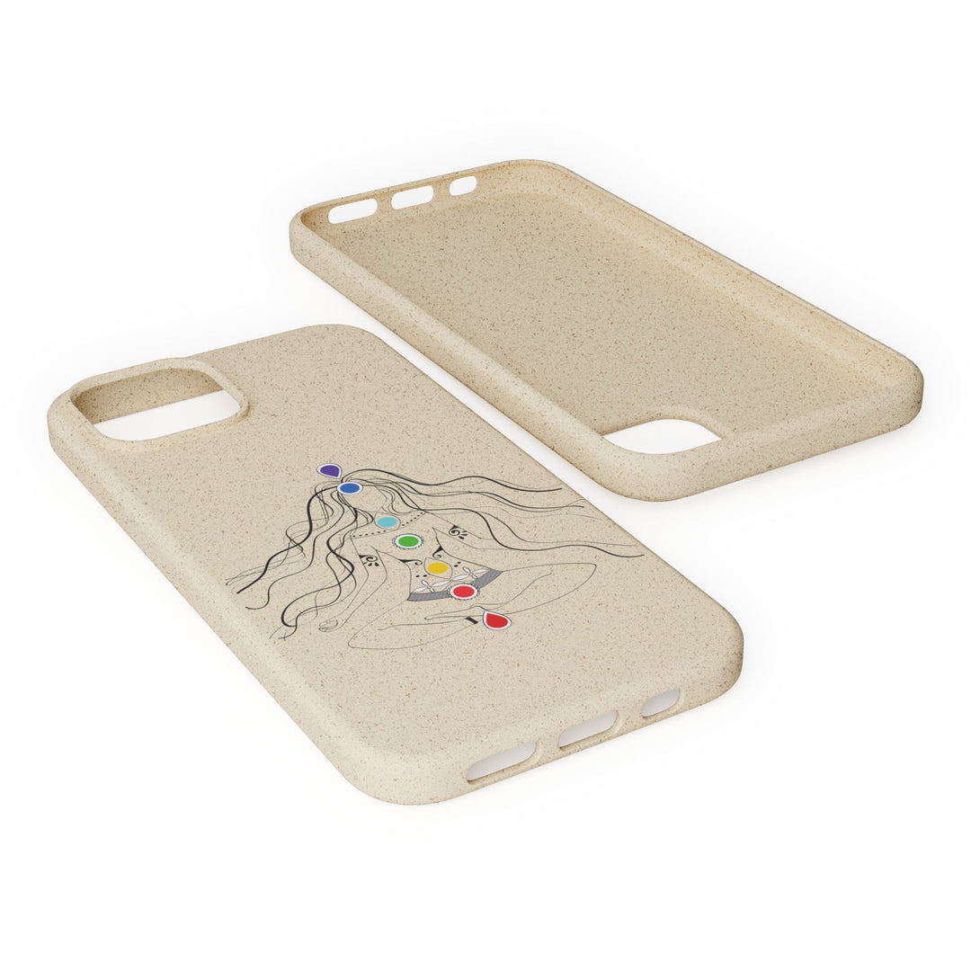 Whimsical Chakra Girl Biodegradable Case