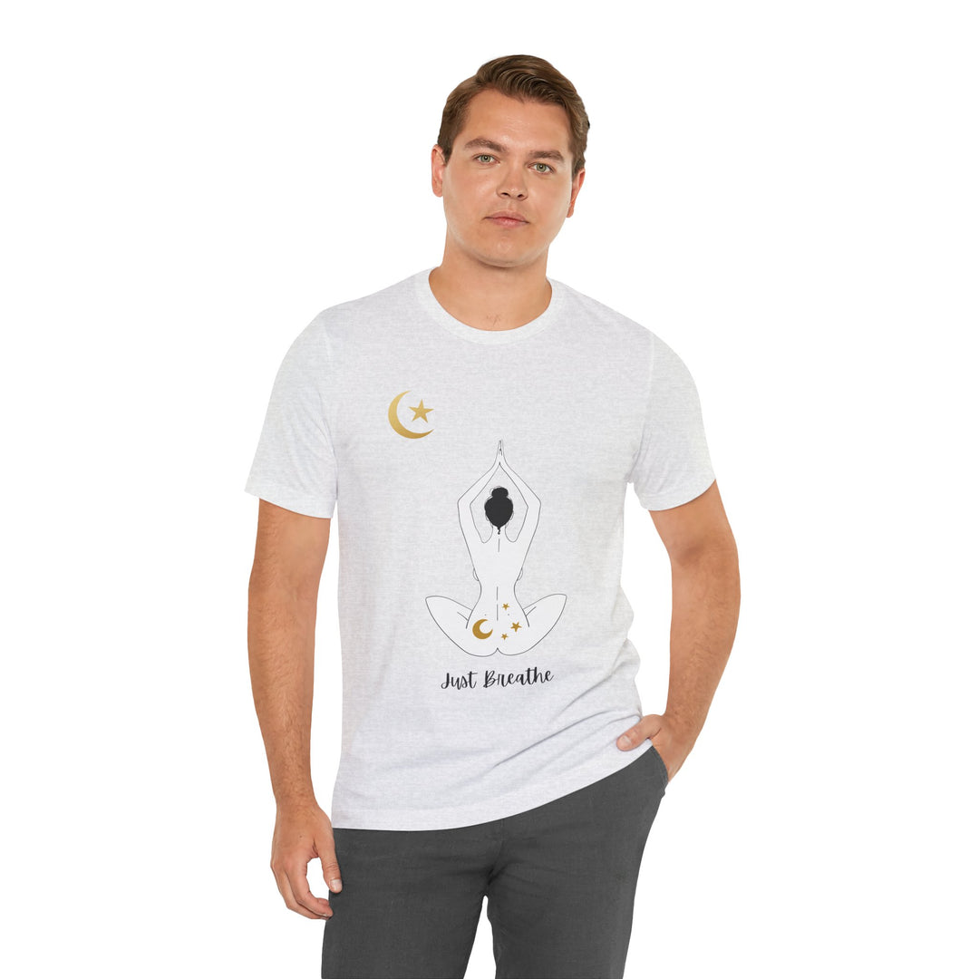 Just Breathe Moon Unisex Jersey Short Sleeve Tee