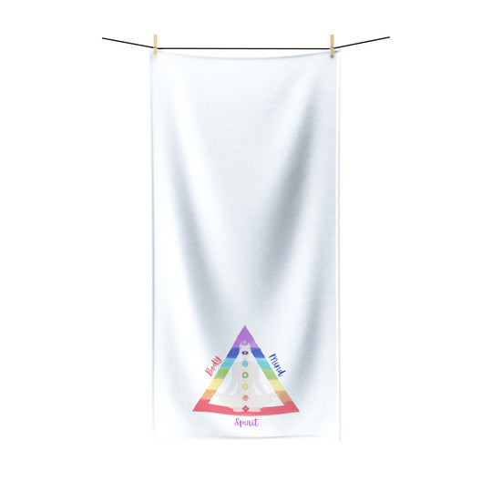 Triangle Connect Body Mind Spirit Chakra Versatile Spa Polycotton Towel