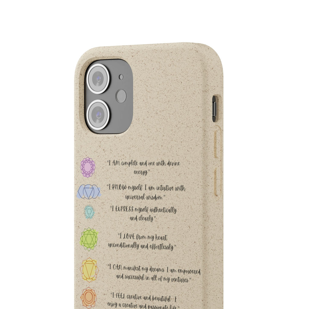 Chakra Affirmations Biodegradable Case