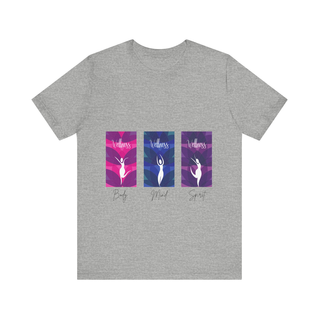 Wellness Body Mind Spirit Unisex Jersey Short Sleeve Tee