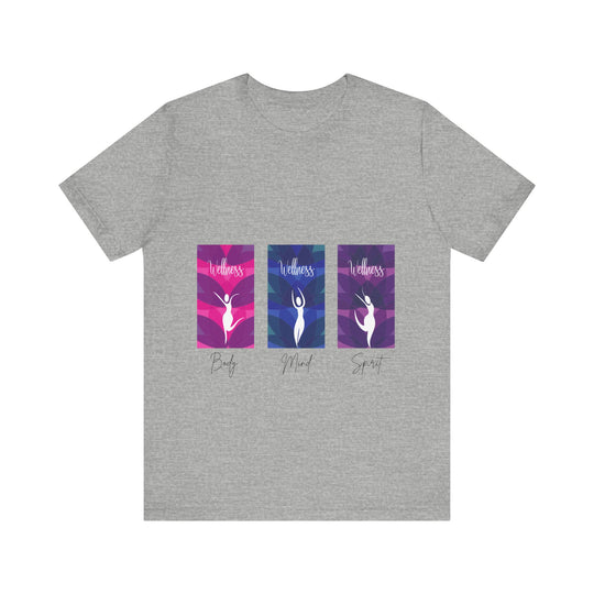 Wellness Body Mind Spirit Unisex Jersey Short Sleeve Tee