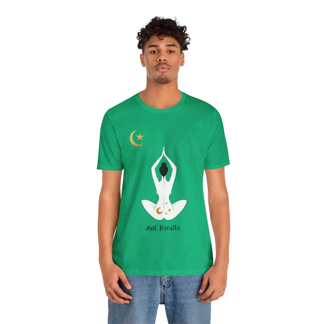 Just Breathe Moon Unisex Jersey Short Sleeve Tee
