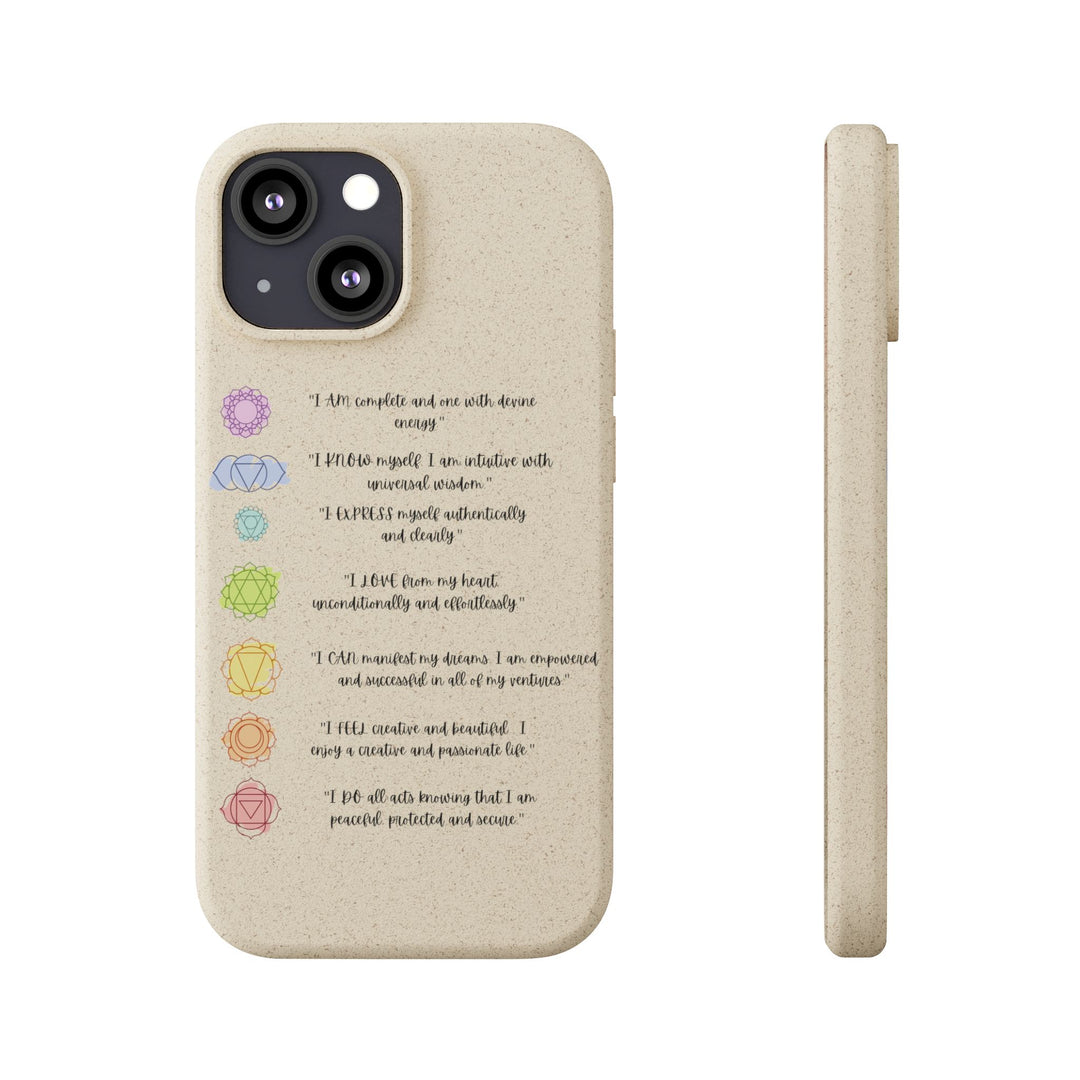 Chakra Affirmations Biodegradable Case