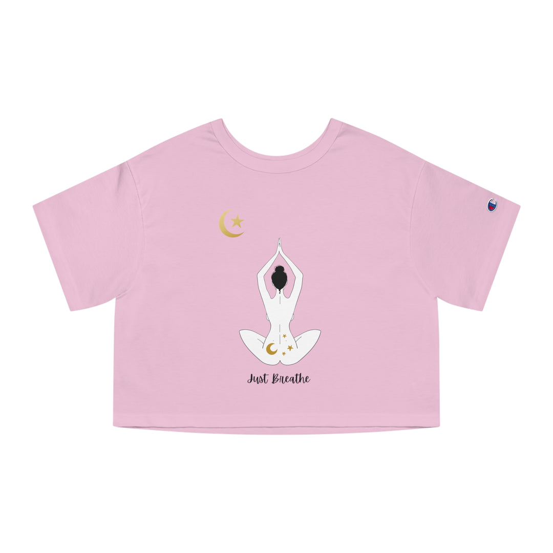 Just Breathe Moon Champion Women's Heritage Cropped T-Shirt