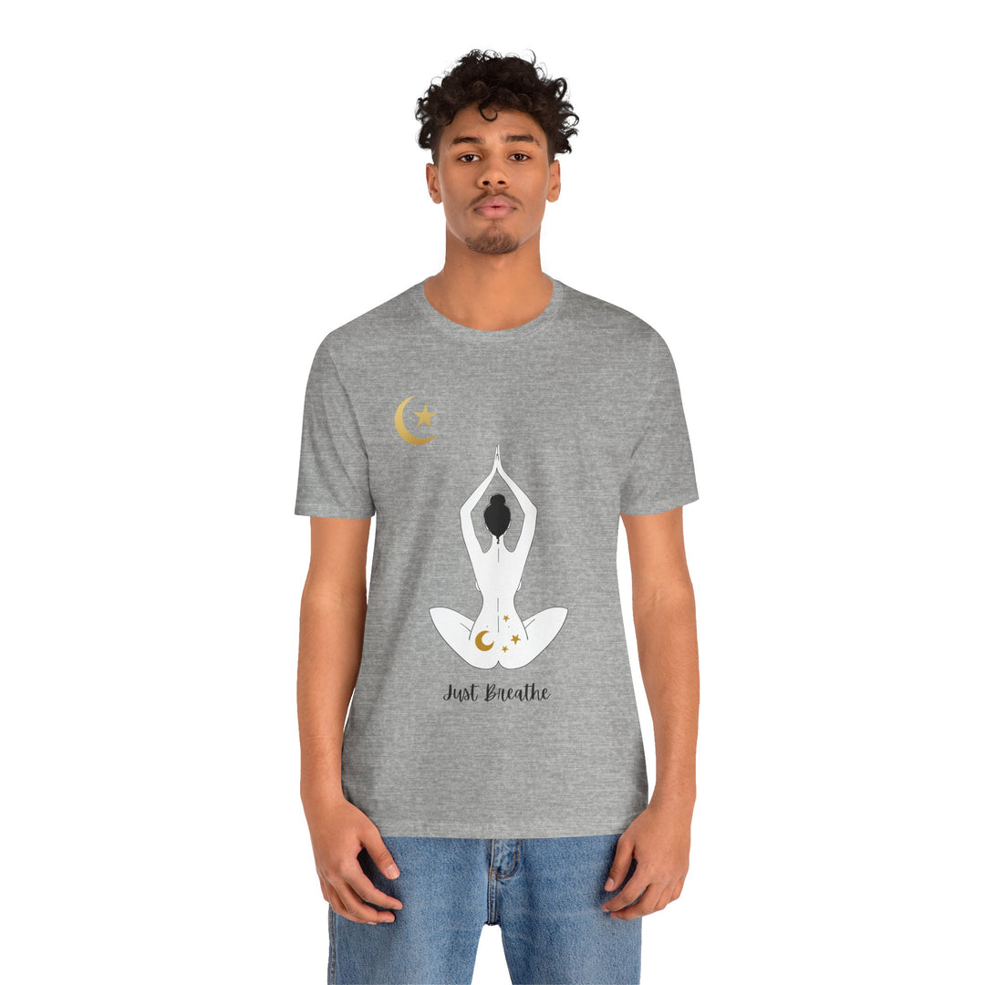 Just Breathe Moon Unisex Jersey Short Sleeve Tee