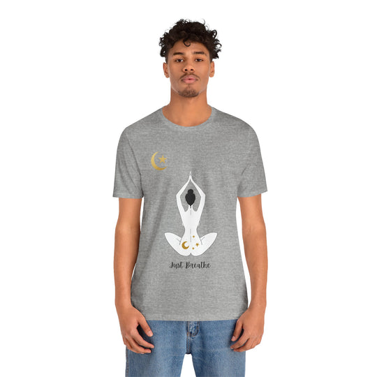 Just Breathe Moon Unisex Jersey Short Sleeve Tee