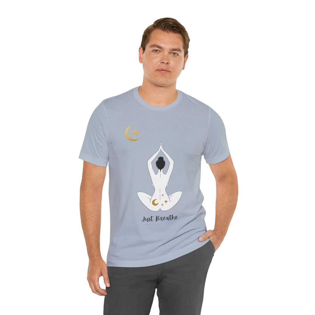 Just Breathe Moon Unisex Jersey Short Sleeve Tee