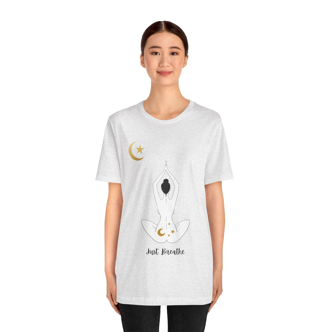Just Breathe Moon Unisex Jersey Short Sleeve Tee