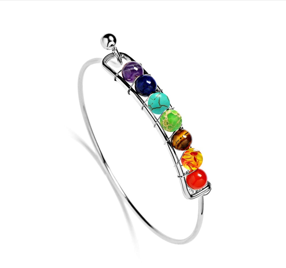 Colorful Chakra Yoga Copper Plated Bracelet