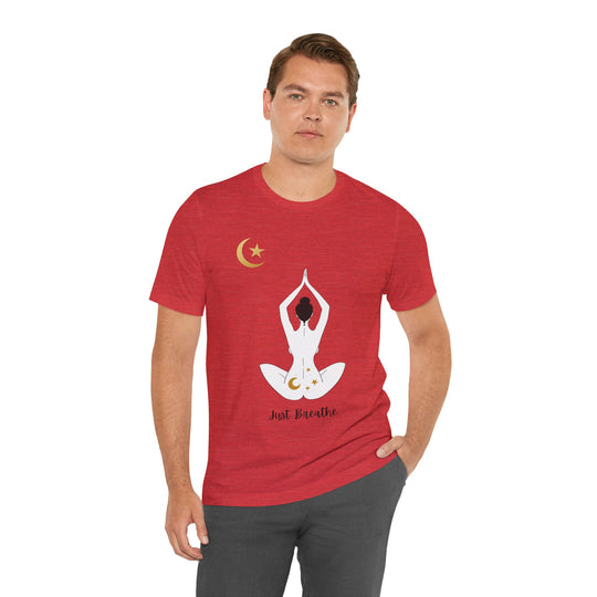 Just Breathe Moon Unisex Jersey Short Sleeve Tee