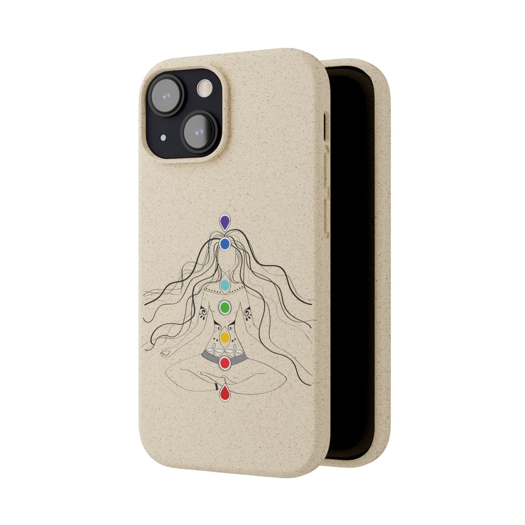 Whimsical Chakra Girl Biodegradable Case