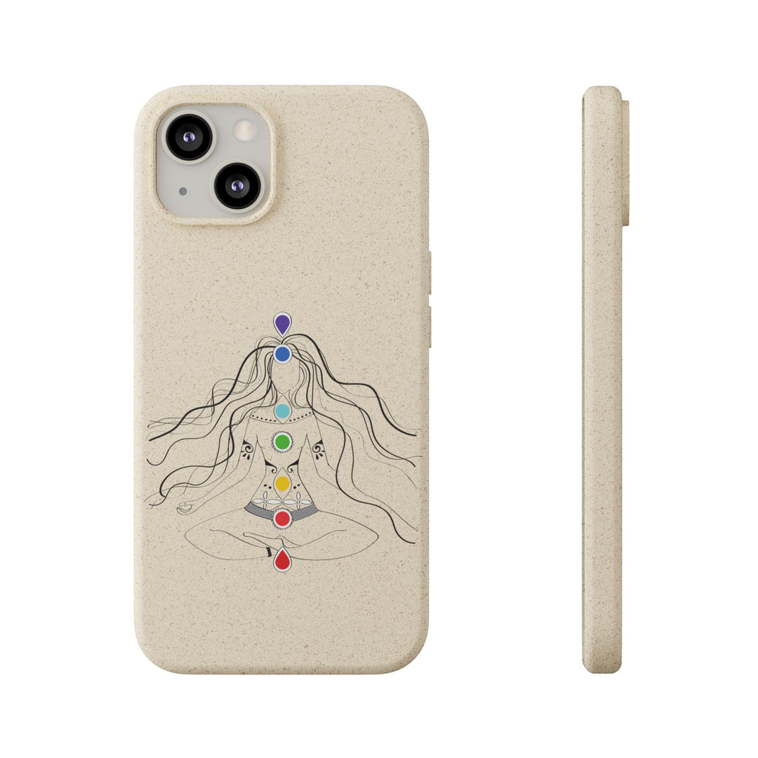 Whimsical Chakra Girl Biodegradable Case