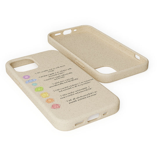 Chakra Affirmations Biodegradable Case