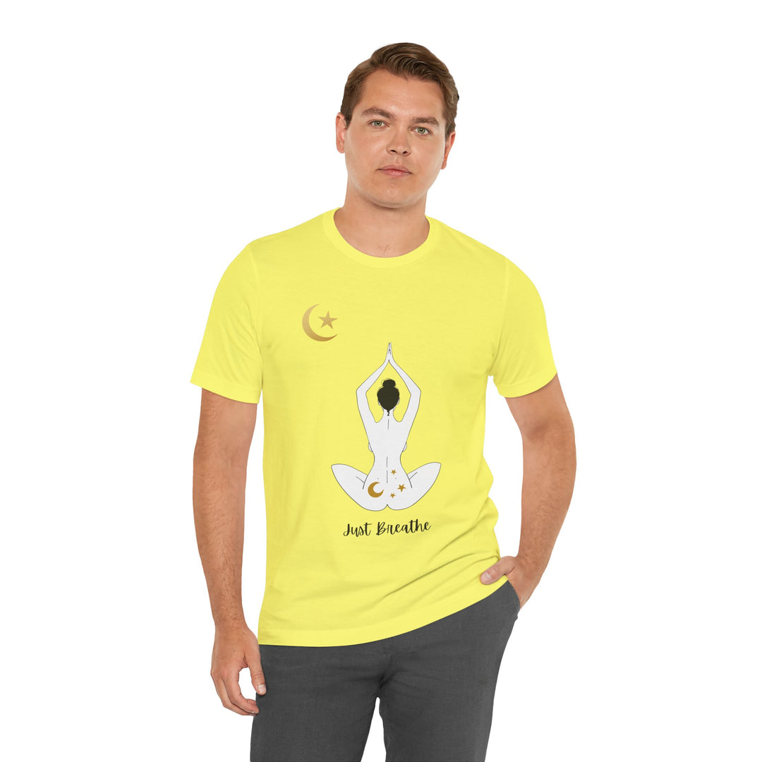 Just Breathe Moon Unisex Jersey Short Sleeve Tee
