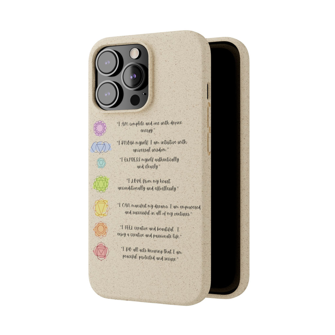Chakra Affirmations Biodegradable Case